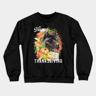 American Akita Dog Owner Thanksgiving Celebration Harvest Theme Crewneck Sweatshirt